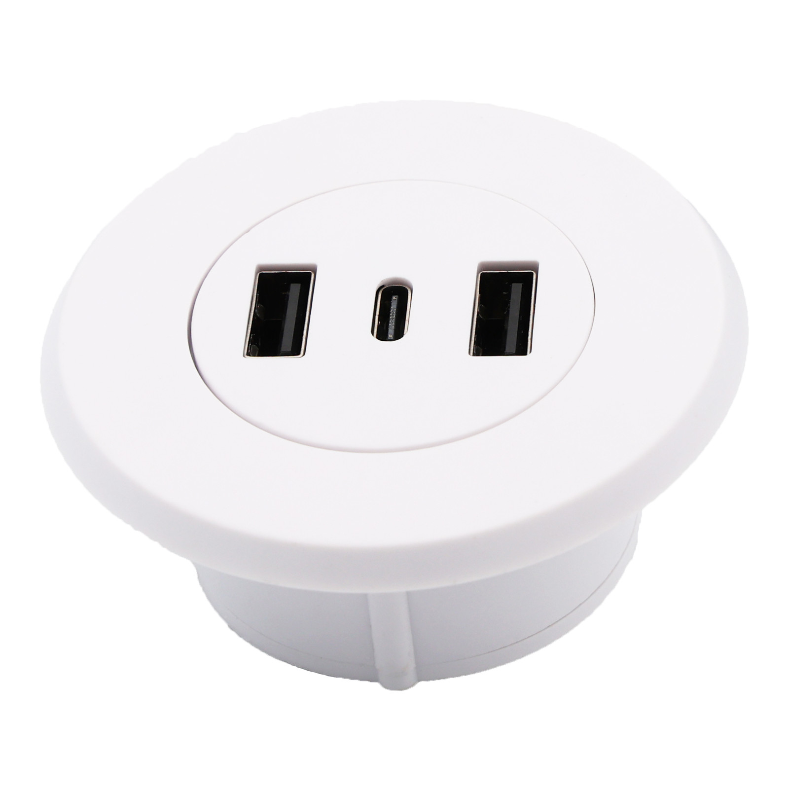 圓形2USB+1Type-C